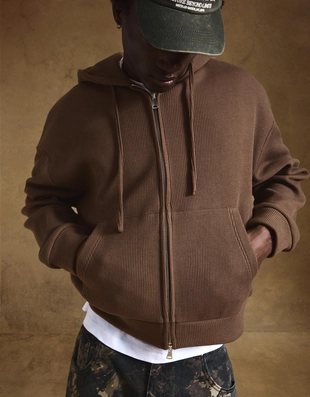 Рифленая толстовка на молнии- Заказать в России