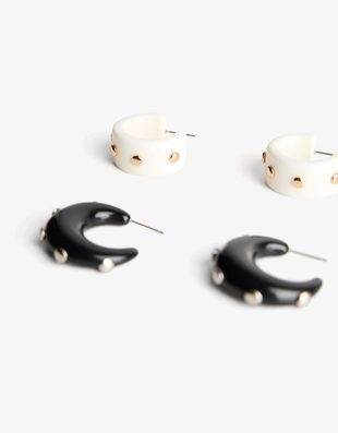 Набор из двух пар серег-гвоздиков- Заказать в России