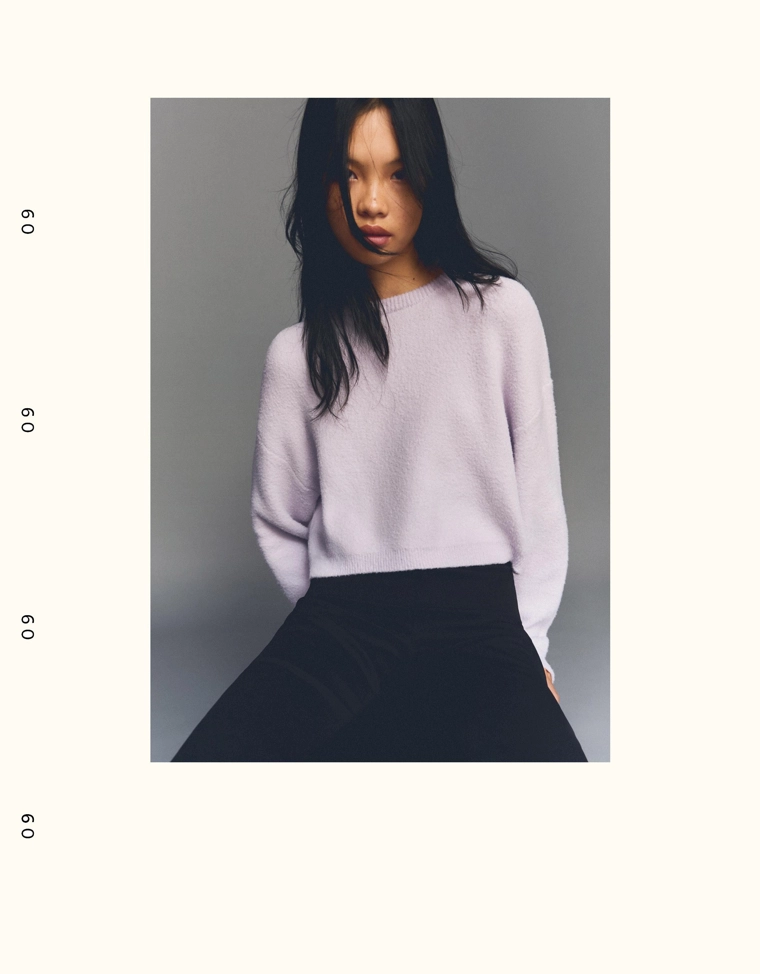 Укороченный свитер из искусственного меха