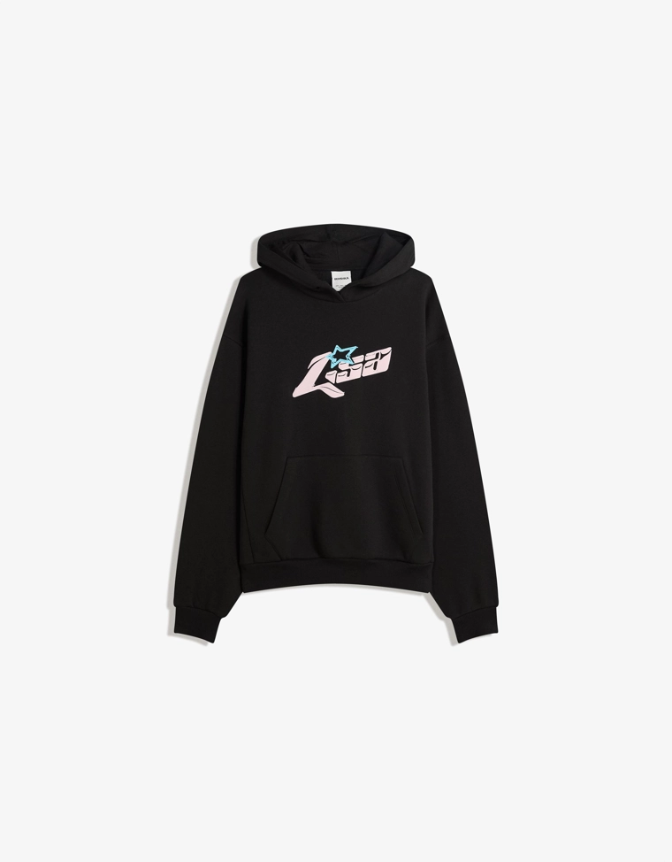 Однотонное худи с капюшоном