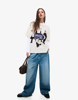 Футболка BACKSTREET BOYS с короткими рукавами и принтом- Заказать в России