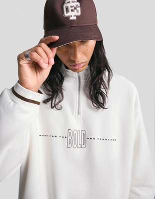 PRINTED QUARTER-ZIP SWEATSHIRT- Заказать в России