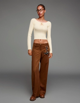 Свитер с завязкой- Заказать в России