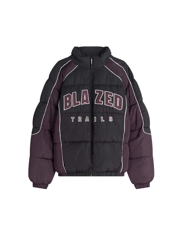 Пуховик с принтом