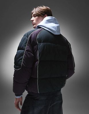 Пуховик с принтом- Заказать в России