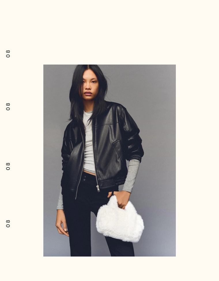 Сумка-боулинг из искусственного меха