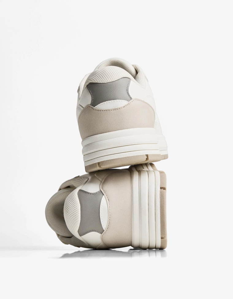 Комбинированные базовые уличные кеды