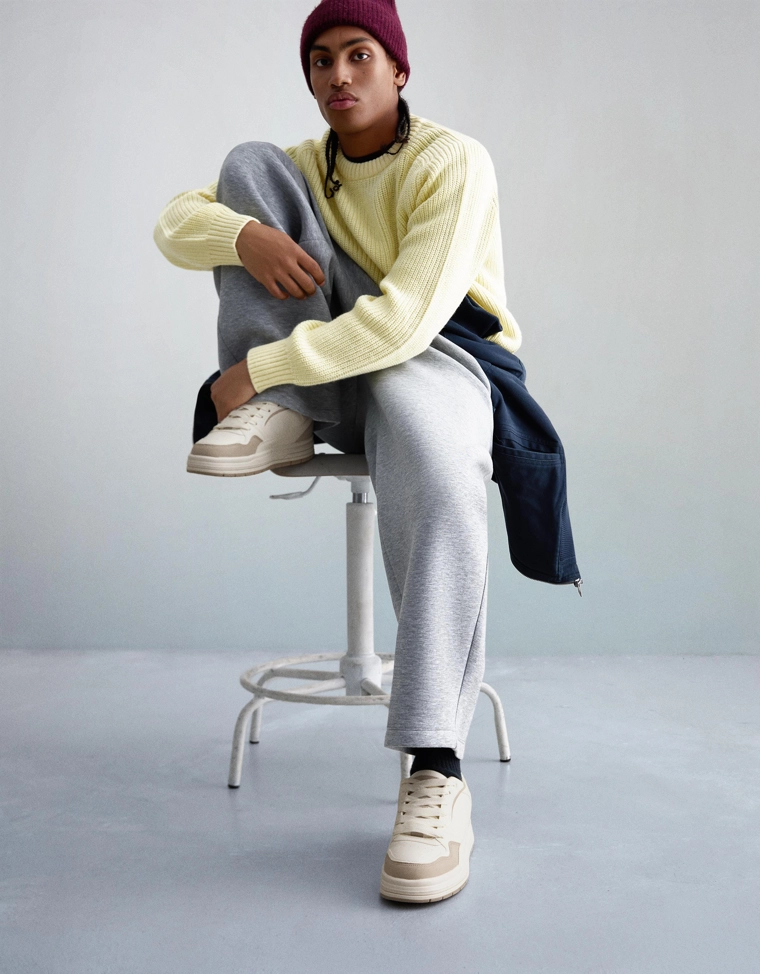 Комбинированные базовые уличные кеды