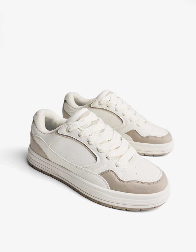 Комбинированные базовые уличные кеды