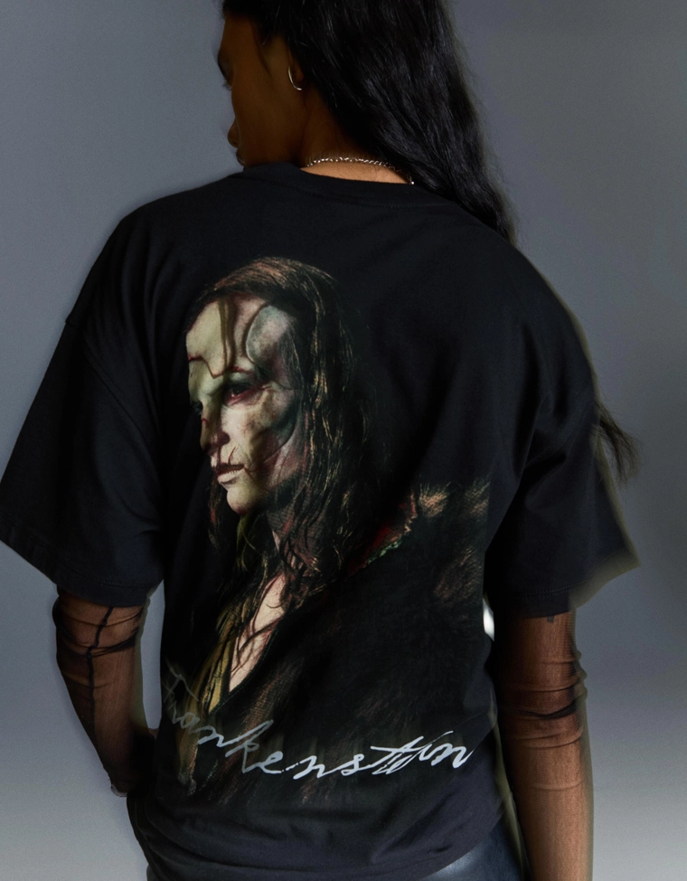 Футболка оверсайз с короткими рукавами и принтом «Франкенштейн»