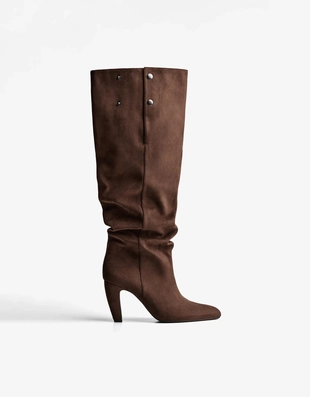 WIDE SHAFT HEELED BOOTS- Заказать в России