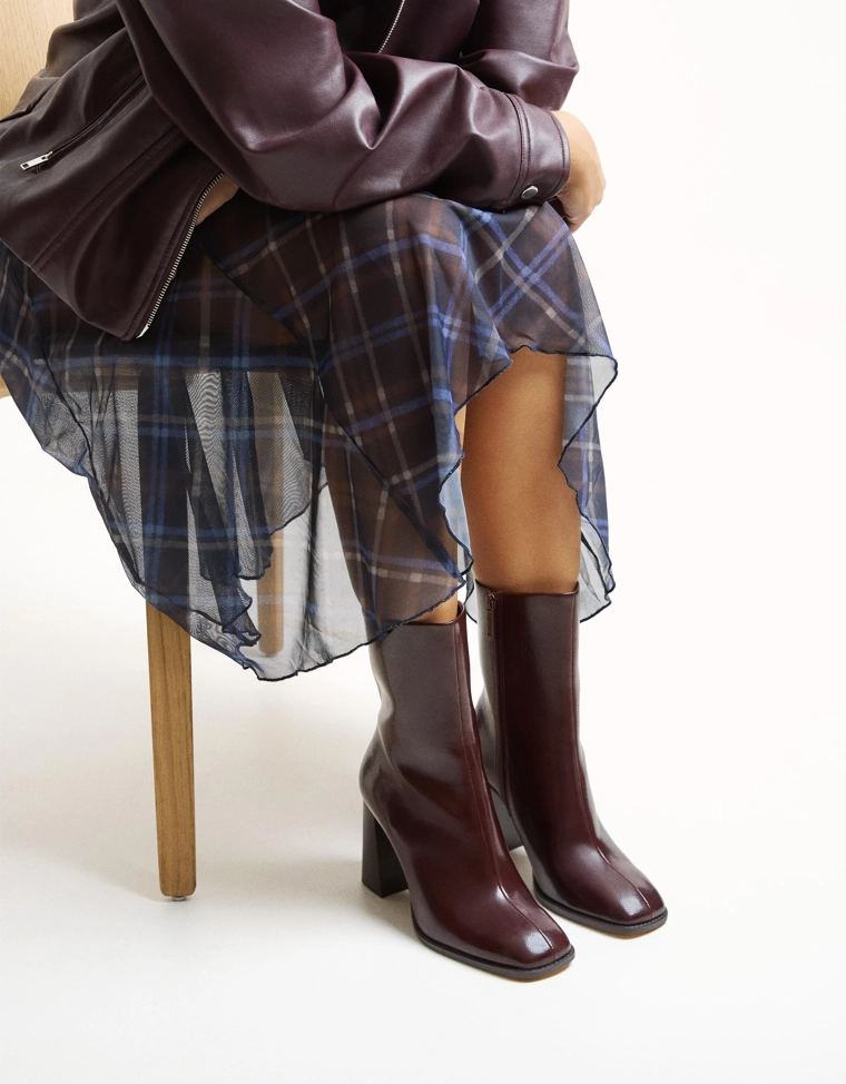 Chunky heel ankle boots