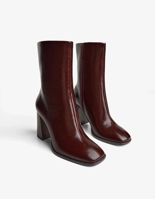 CHUNKY HEEL ANKLE BOOTS- Заказать в России