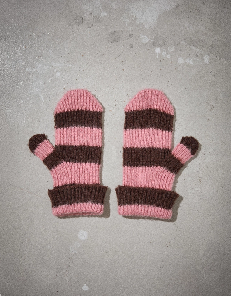 Варежки в полоску