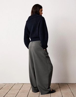 Брюки с поясом на запахе- Заказать в России