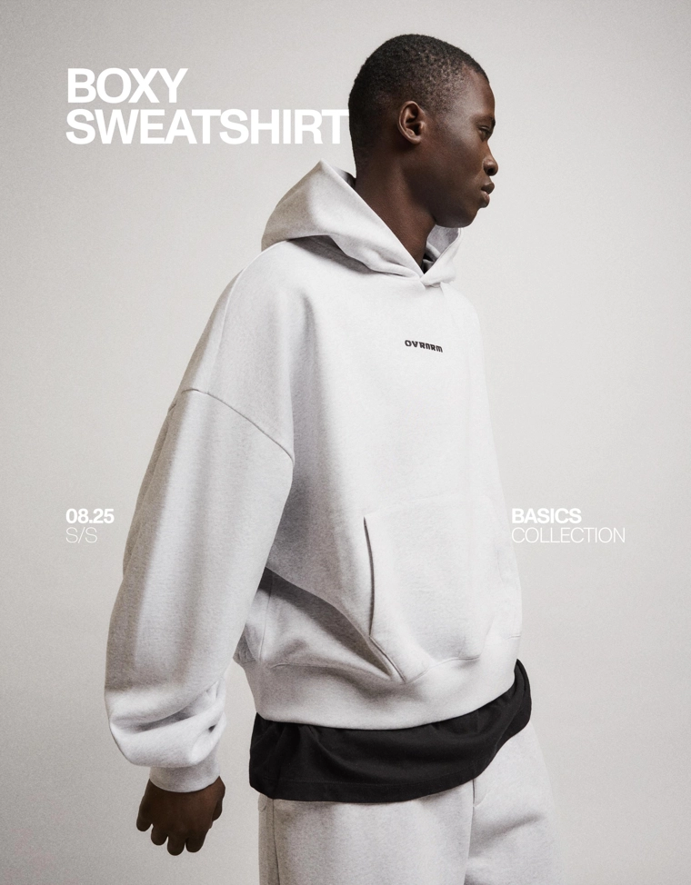 Худи геометрического кроя с принтом