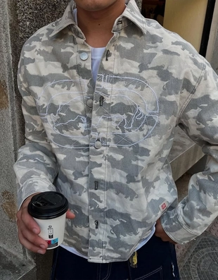 ECKO UNLTD рубашка из денима с принтом в стиле оверсайз- Заказать в России