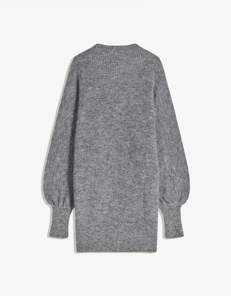 Мини-платье с объемными рукавами