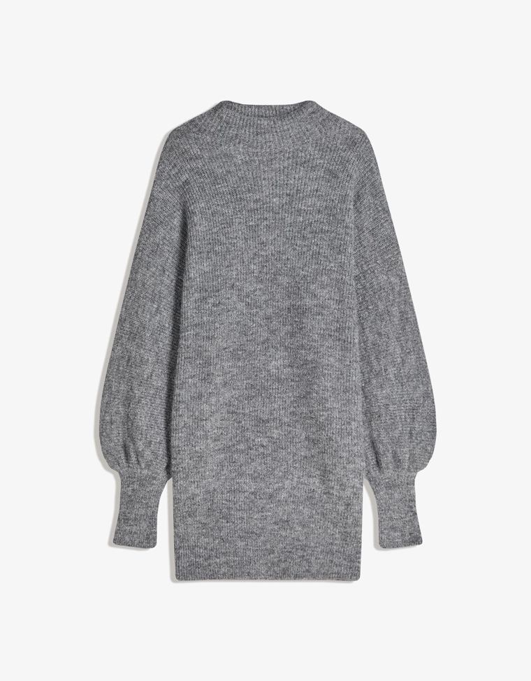 Мини-платье с объемными рукавами