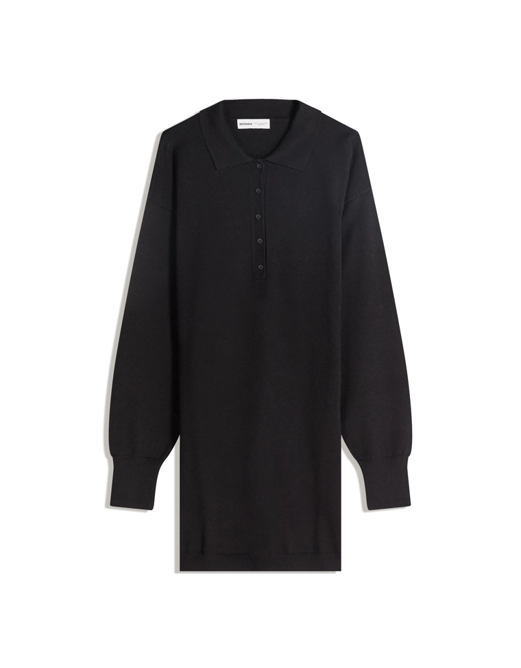 Мини-платье с воротником-поло