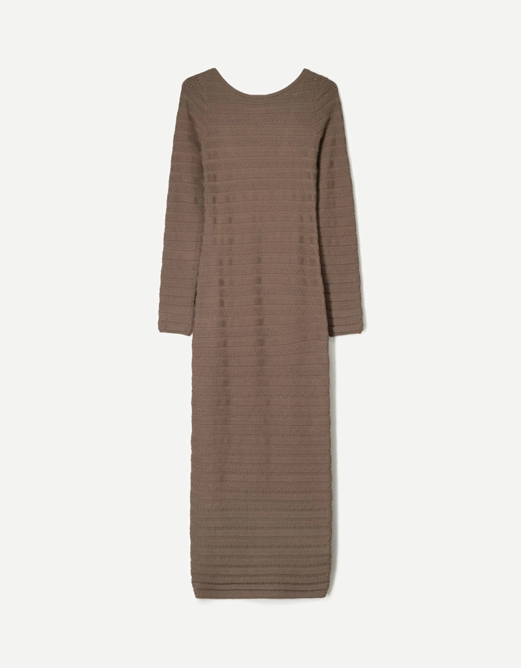 Платье миди с рельефным узором