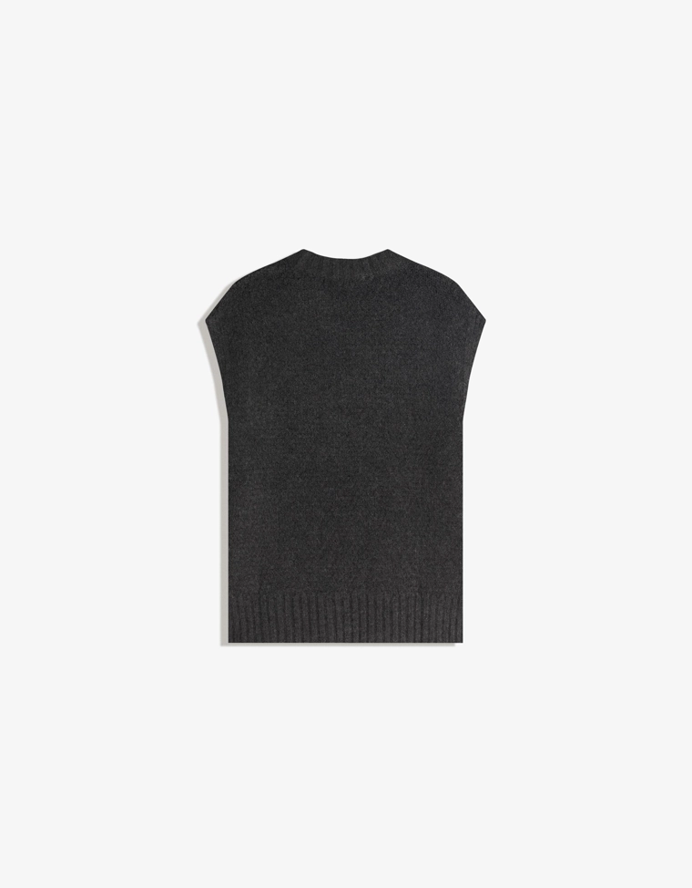 Трикотажный жилет оверсайз с узором “косы”