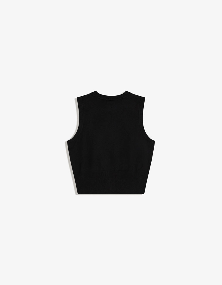 Трикотажный жилет на пуговицах