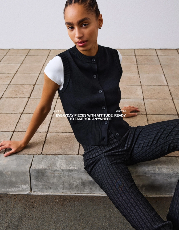 Трикотажный жилет на пуговицах