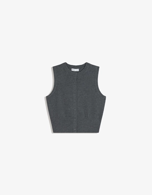 Трикотажный жилет на пуговицах- Заказать в России