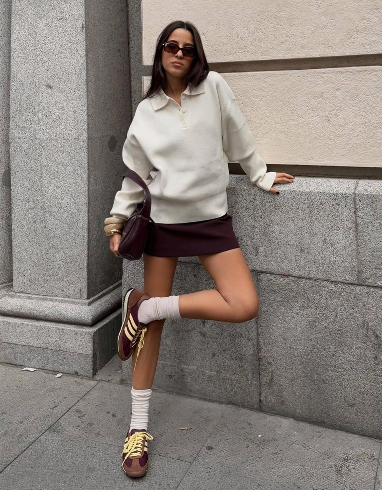 Свитер с воротником поло