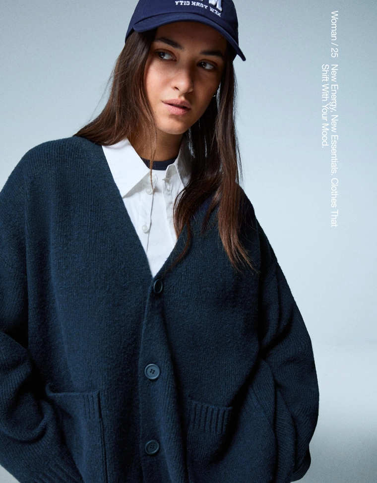 Кардиган на пуговицах с V-образным вырезом