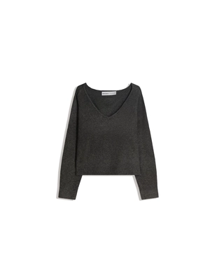 Свитер с V-образным вырезом и мягким прикосновением- Заказать в России