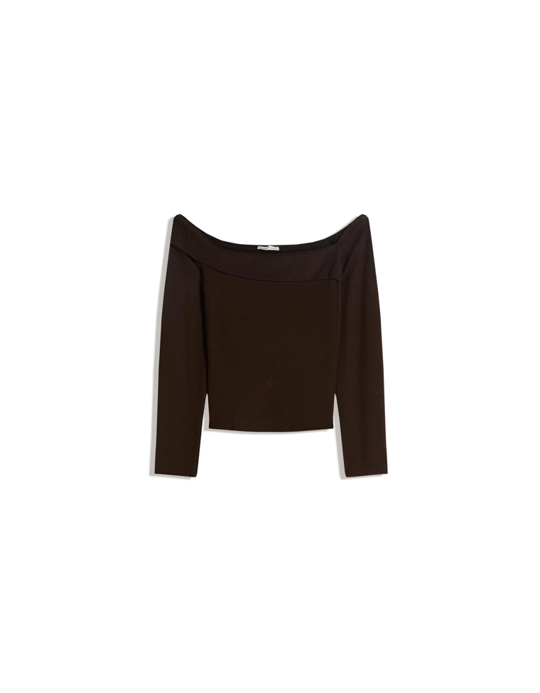 Мягкий асимметричный трикотажный джемпер