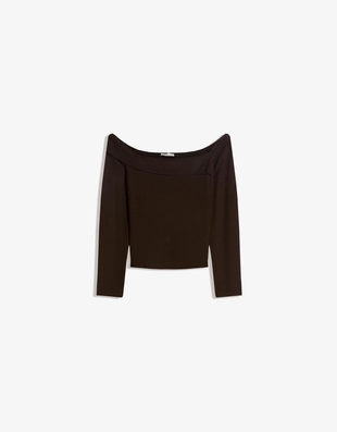 Мягкий асимметричный трикотажный джемпер- Заказать в России