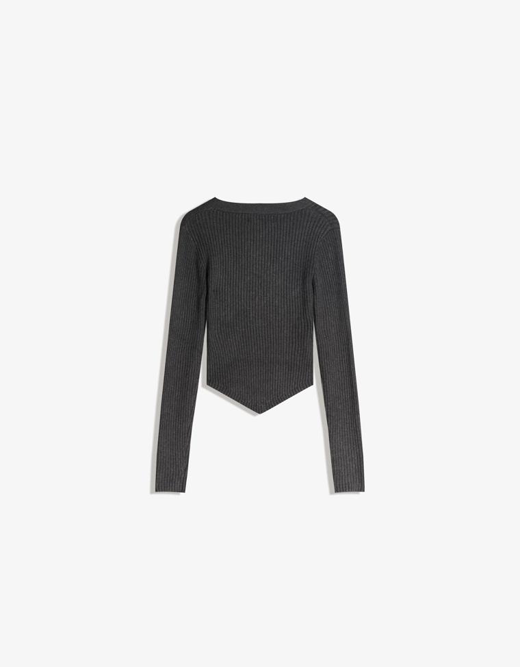 Кардиган в рубчик