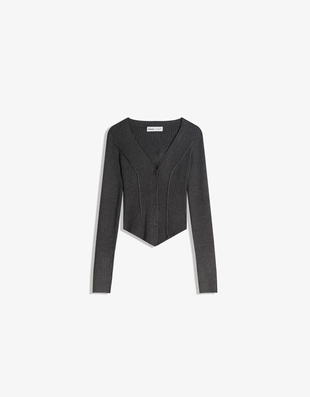 Кардиган в рубчик- Заказать в России