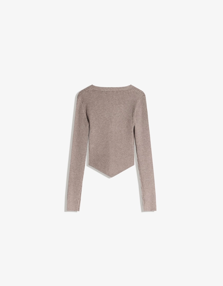 Кардиган в рубчик