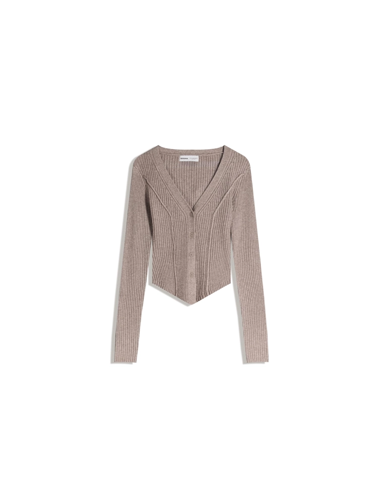 Кардиган в рубчик