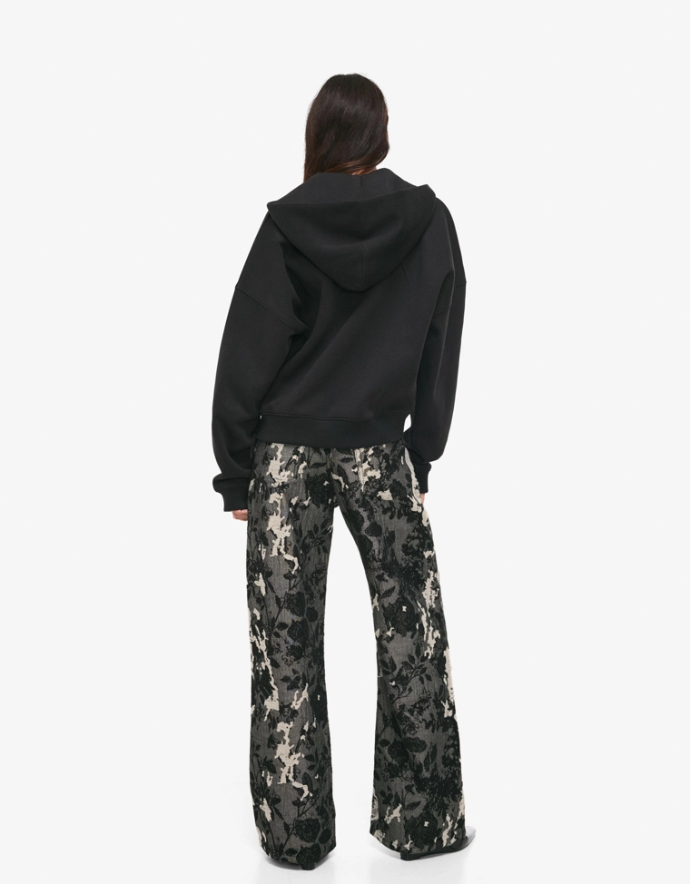 Жаккардовые джинсы свободного кроя с принтом