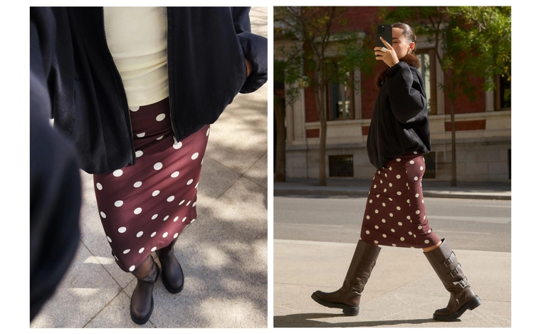 Юбка миди с принтом