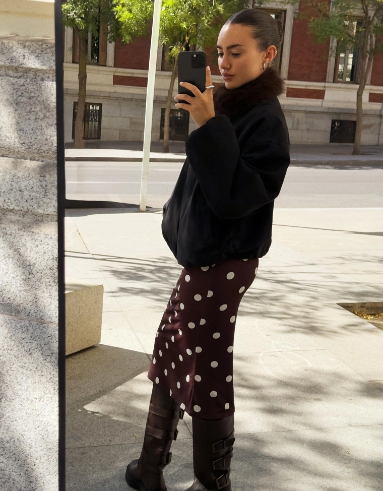 Юбка миди с принтом