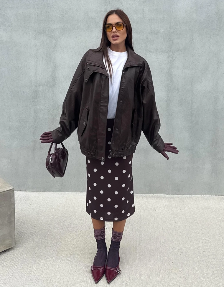 Юбка миди с принтом