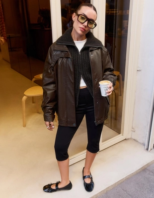 Трикотажные капри с боковыми разрезами- Заказать в России