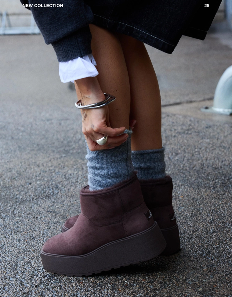 Ботинки на платформе с подкладкой из искусственного меха