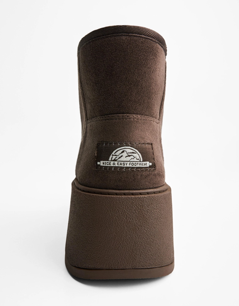 Ботинки на платформе с подкладкой из искусственного меха