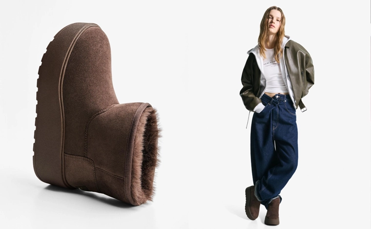 Ботинки на платформе с подкладкой из искусственного меха