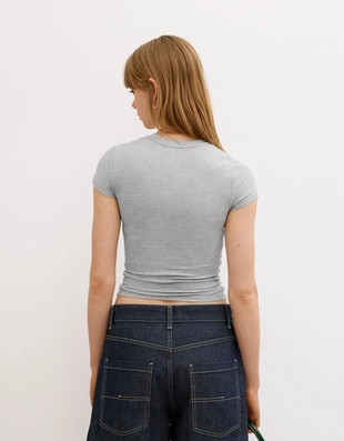 Футболка с короткими рукавами и принтом- Заказать в России