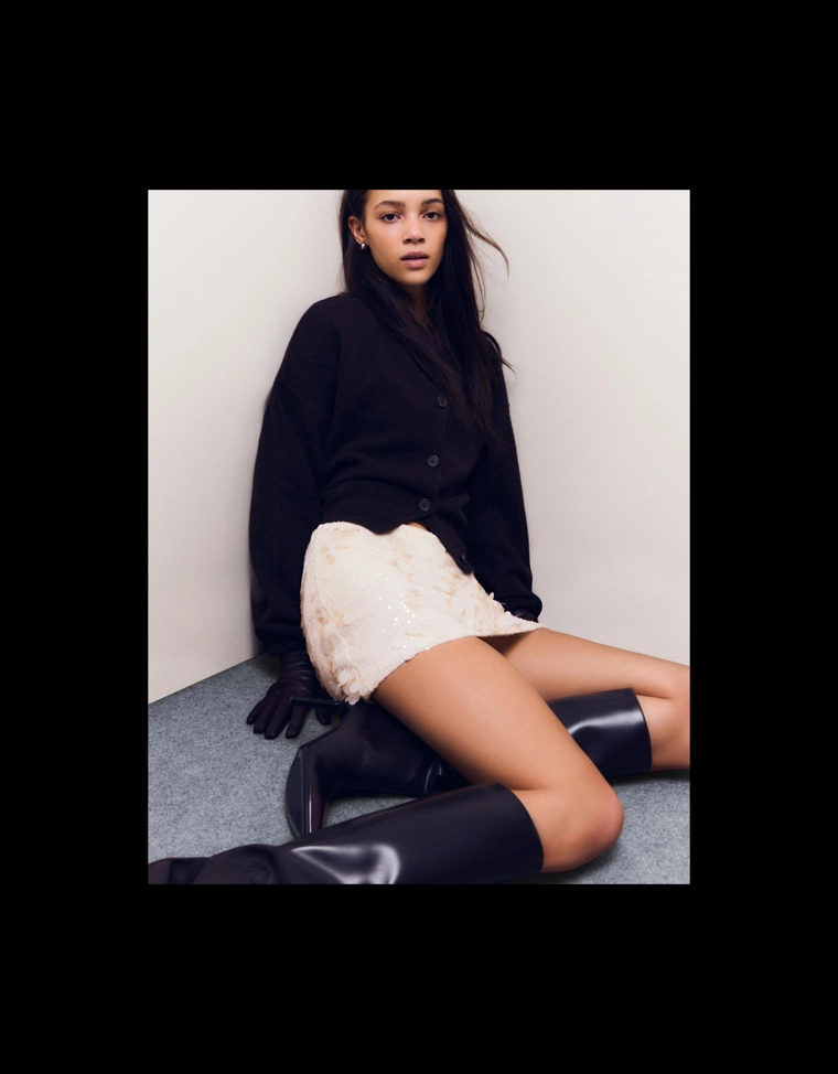 Мини-юбка с пайетками