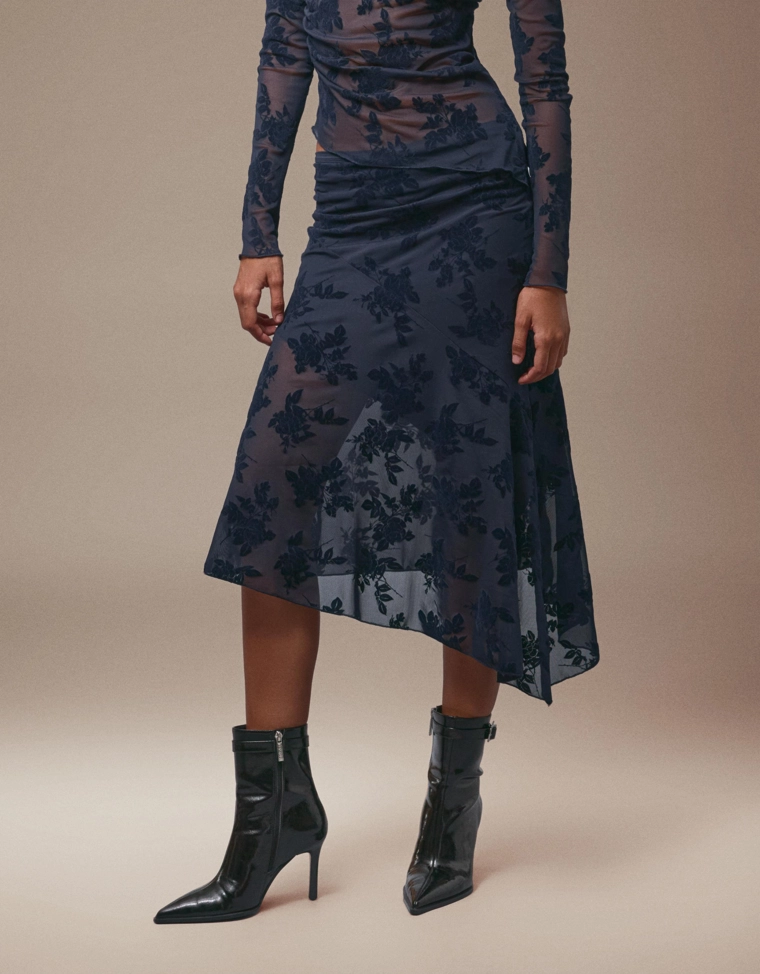 Юбка-миди с принтом