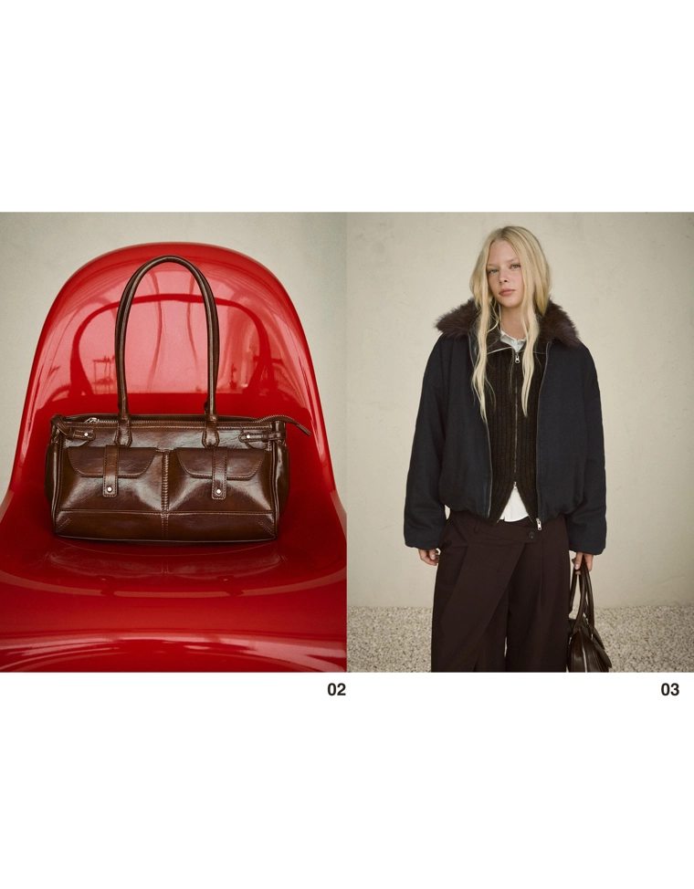 Джинсовая куртка с воротником из искусственного меха